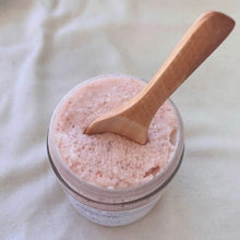 Load image into Gallery viewer, Creme Brûlée Himalayan pink salt bath and shower scrub