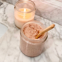 Load image into Gallery viewer, Creme Brûlée Himalayan pink salt bath and shower scrub