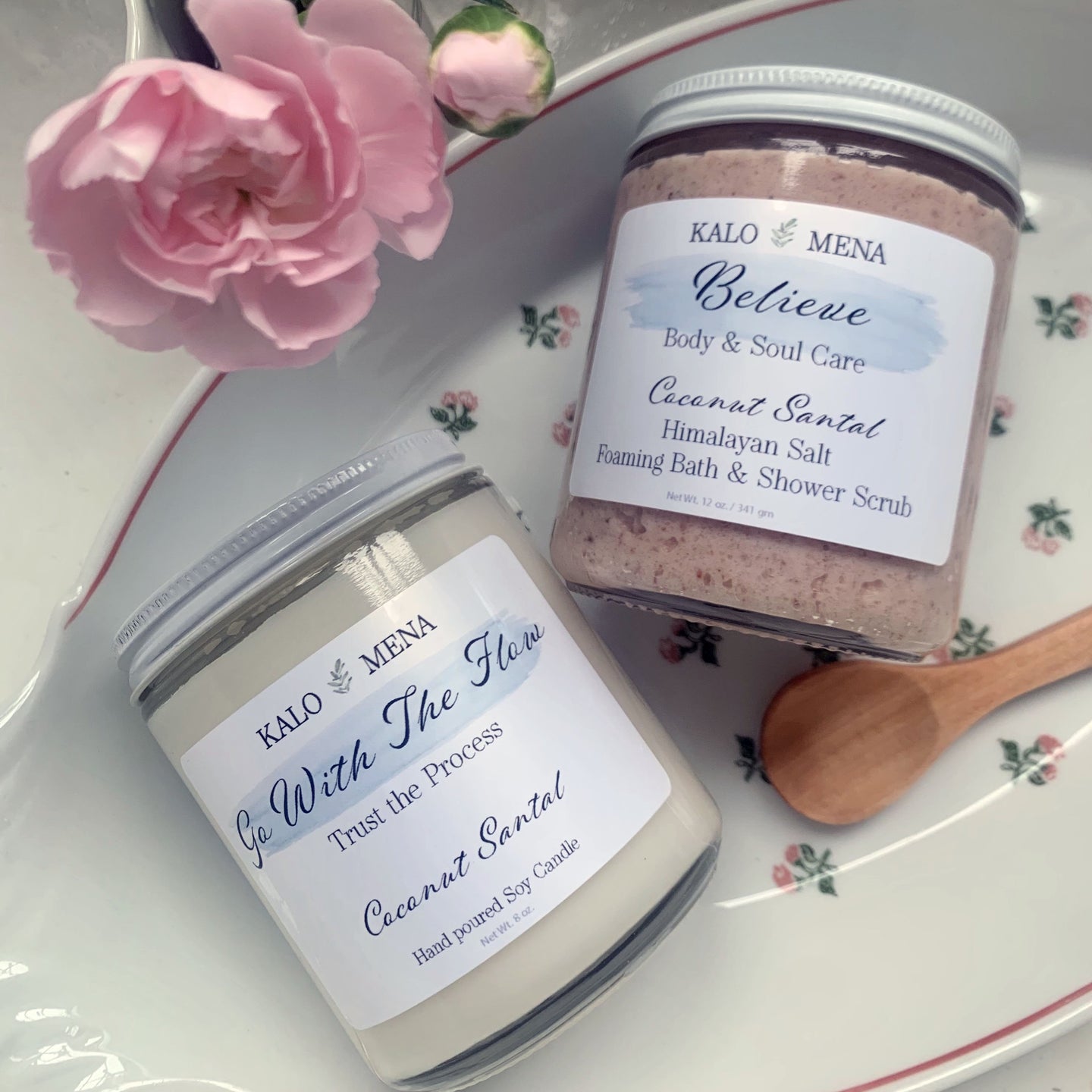 Coconut Santal Candle & Bath Scrub